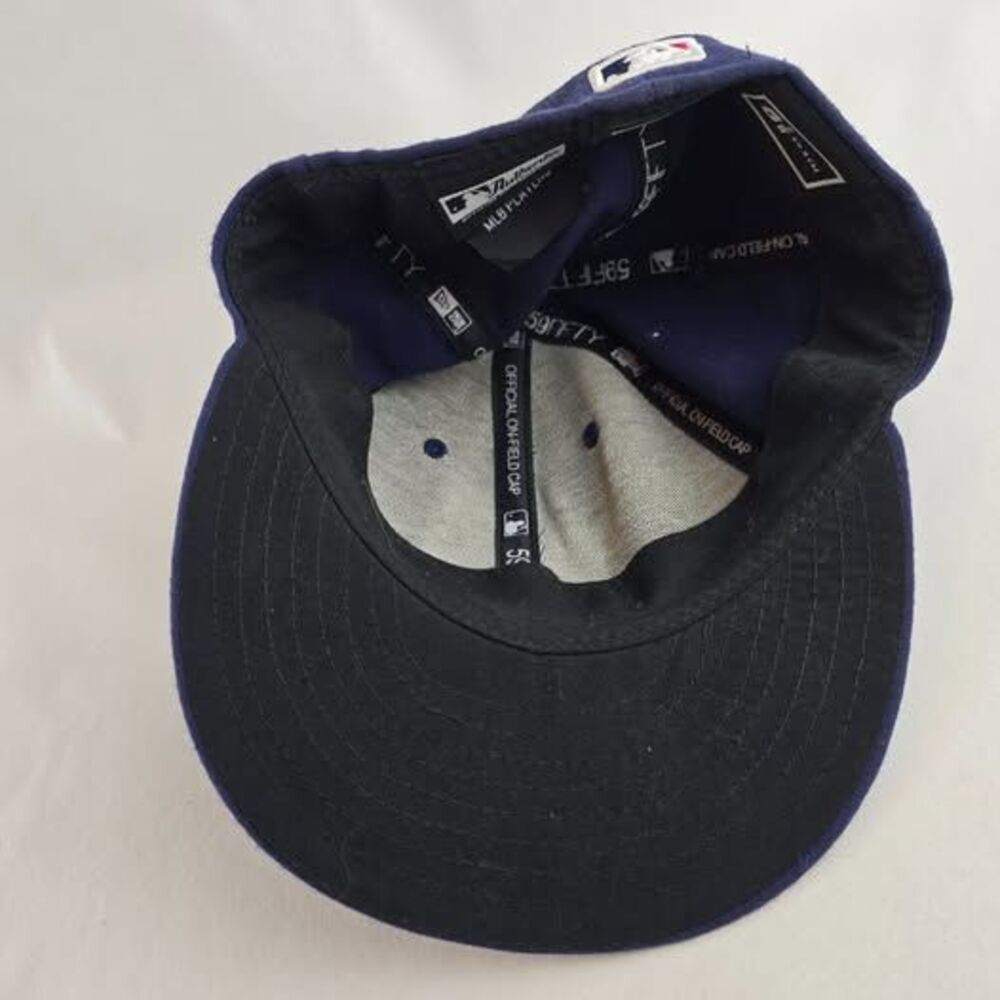 Cleveland Indians New Era 59Fifty Fitted Hat Size 6 7/8 Chief Wahoo MLB On Field - Picture 6 of 10